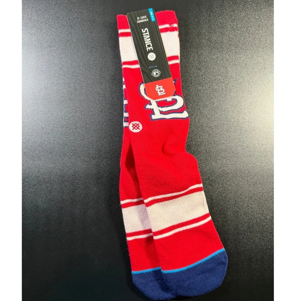 Stance MLB St Louis Cardinals Socks Mens L/XL Red White Blue Crew M3110A5CAR K5